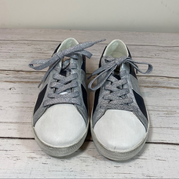 Geox Worley Gray & Silver lace up sneakers - Picture 4 of 10